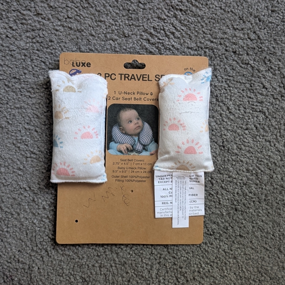 Baby luxe 2 Piece Car seat Seatbelt Covers with Sun Pattern